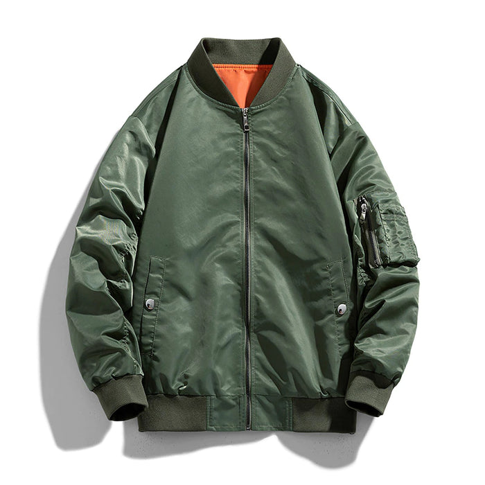Zipper Pockets Winter Men's Bomber Jacket