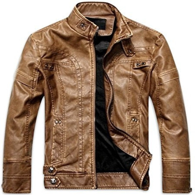 Autumn Winter Classic Motorcycle Leather Jacket