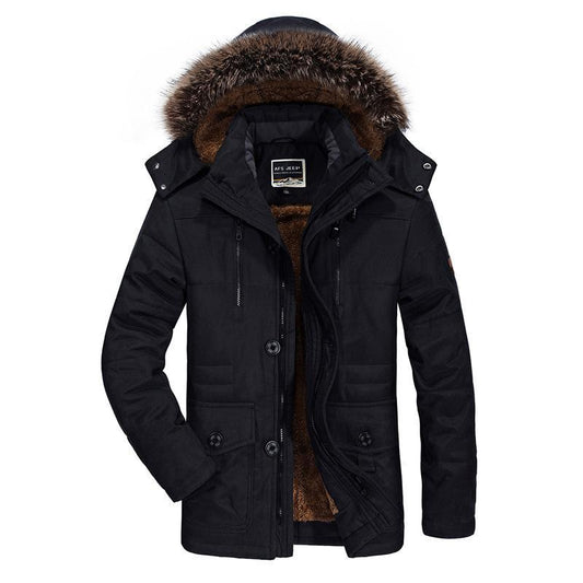 Winter Men's Middle-Aged Warm Coat Jacket