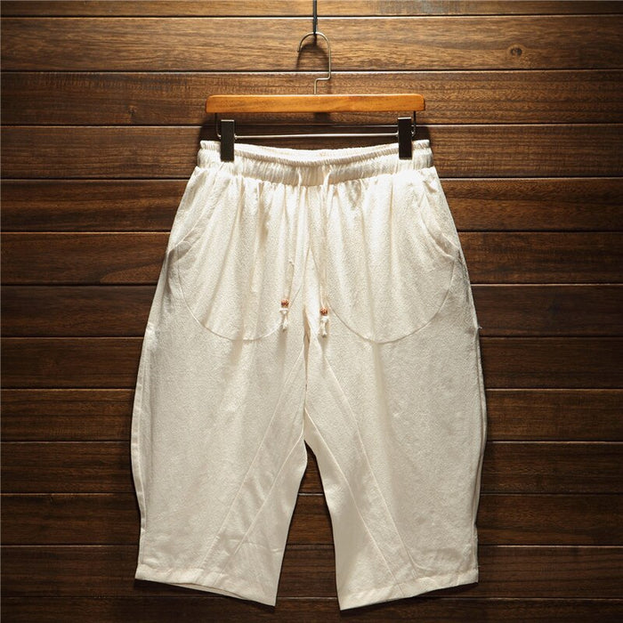 Summer Men's Calf Length Cross Pants