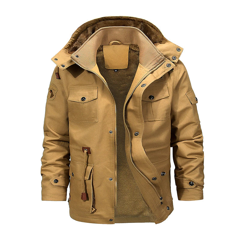 Winter Men's Hooded Trench Coat