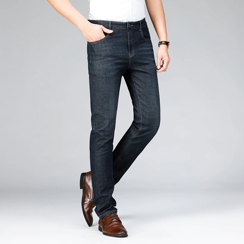 Business Casual Men's Loose Stretch Jeans