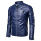 Slim Fit Stand Collar Leather Jackets