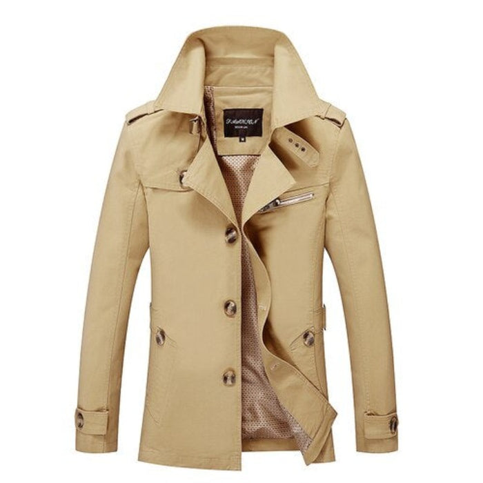 Spring Autumn Casual Windbreaker Slim Long Trench Coat