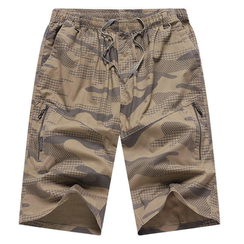 Men Multi Pockets Casual Cargo Shorts