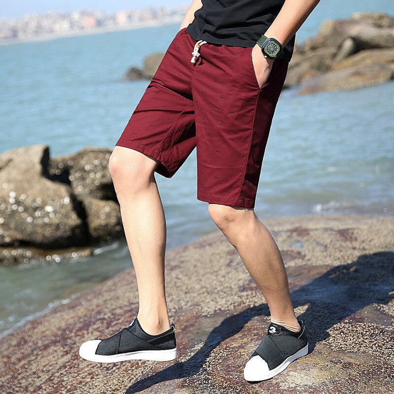 Men's Printed Cotton Knee Length Shorts