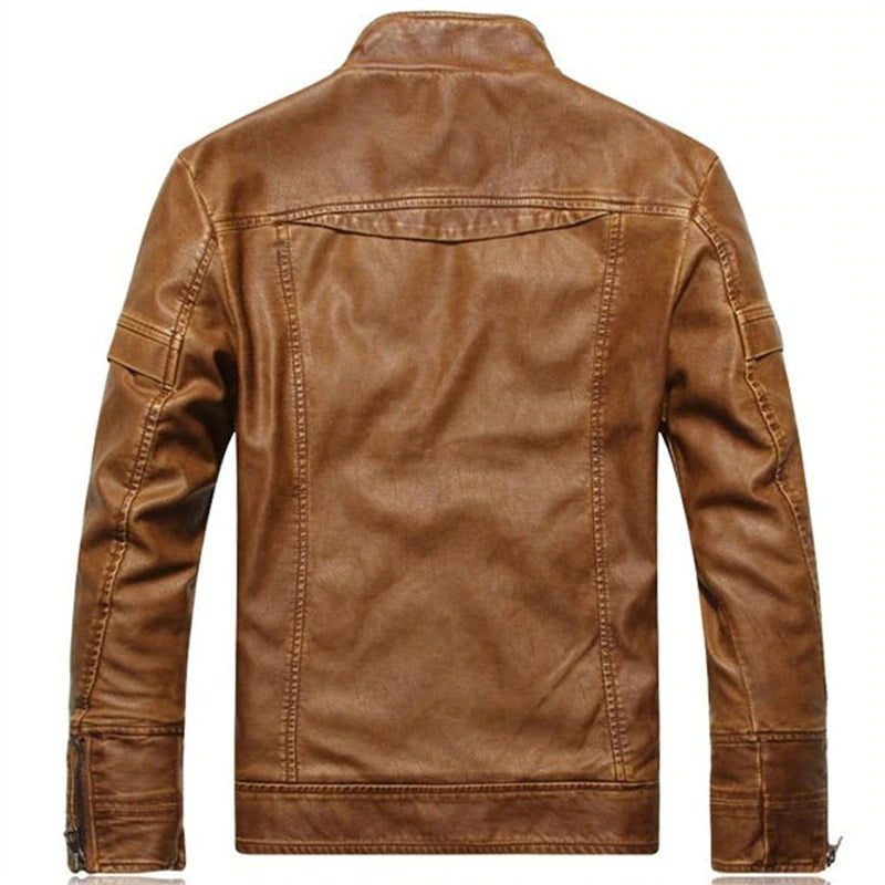 Autumn Winter Classic Motorcycle Leather Jacket