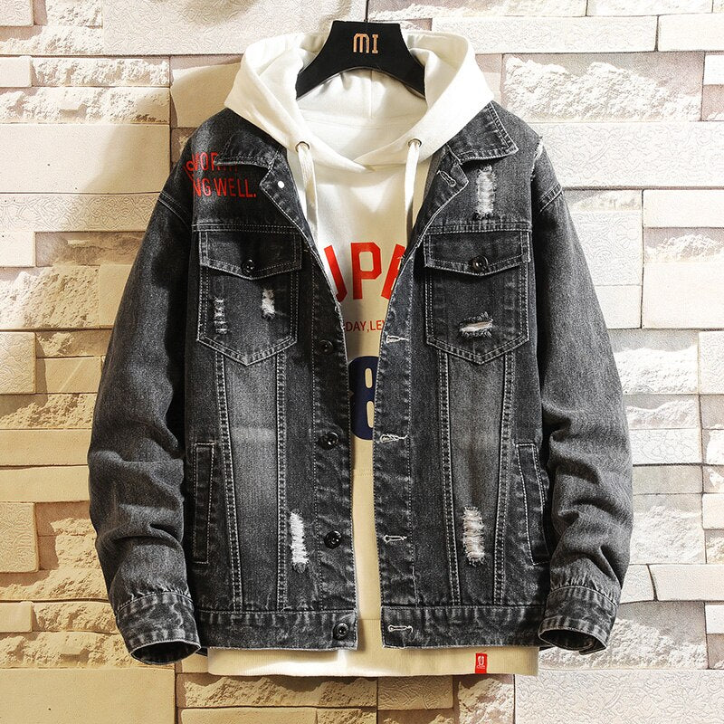 Turn Down Collar Hip Hop Streetwear Jackets