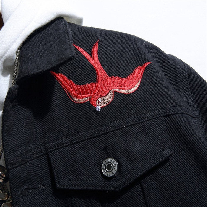 Casual Turn Down Collar Jean Jacket Coat