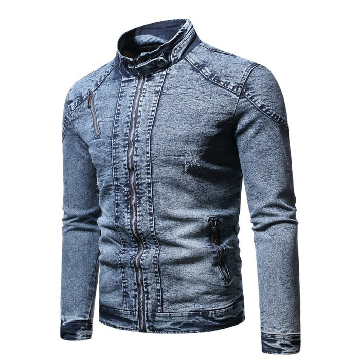 Moto Biker Jean Autumn Winter Denim Jacket