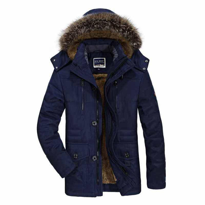Winter Men's Middle-Aged Warm Coat Jacket
