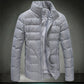 Winter Solid Color Stand Collar Zipper Jacket Coat