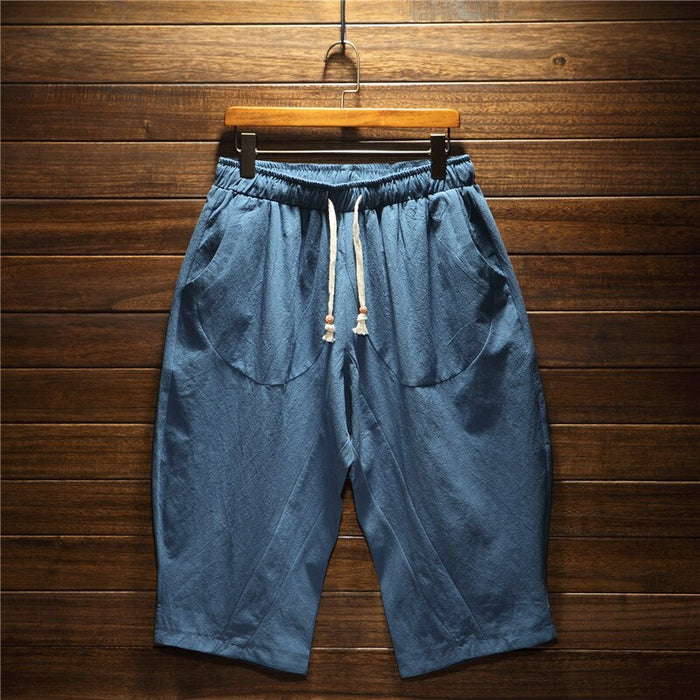 Summer Men's Calf Length Cross Pants