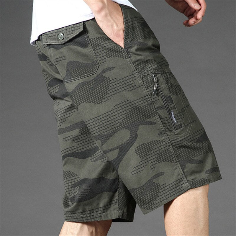 Men Multi Pockets Casual Cargo Shorts