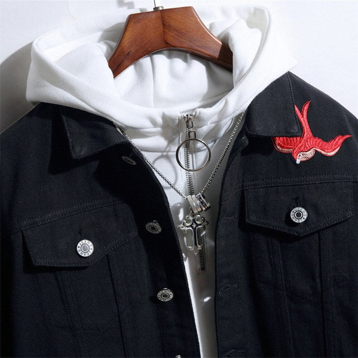 Casual Turn Down Collar Jean Jacket Coat