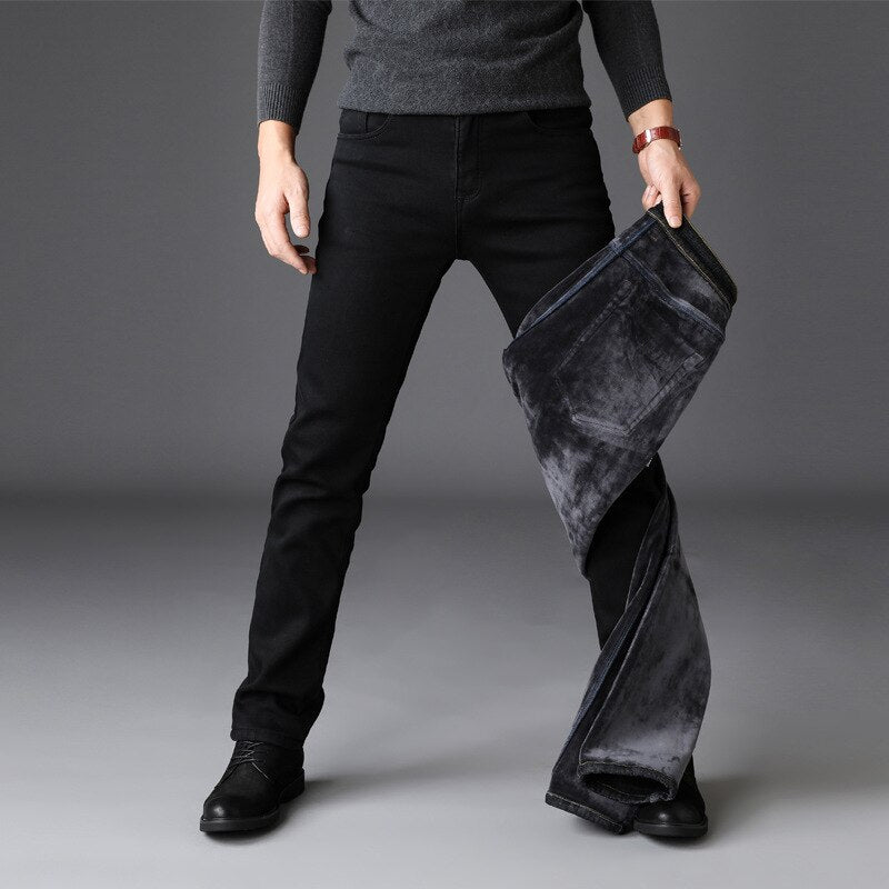 Casual Warm Velvet Winter Jeans