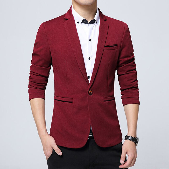 Spring Autumn Casual Men's Blazer Jacket
