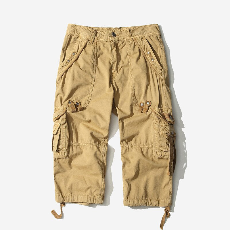 Summer Calf-Length Cargo Shorts For Men