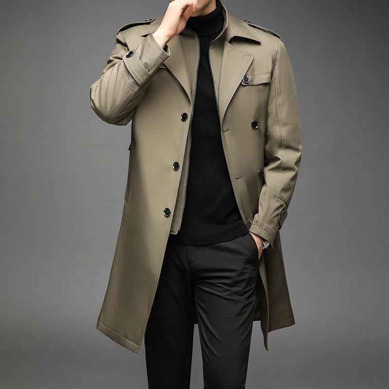 Long Liner Detachable Casual Trench Coat