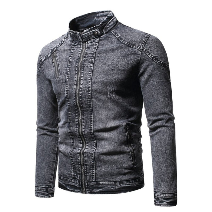 Moto Biker Jean Autumn Winter Denim Jacket