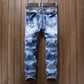 Ripped Skinny Men's Slim Fit Moto Biker Jeans