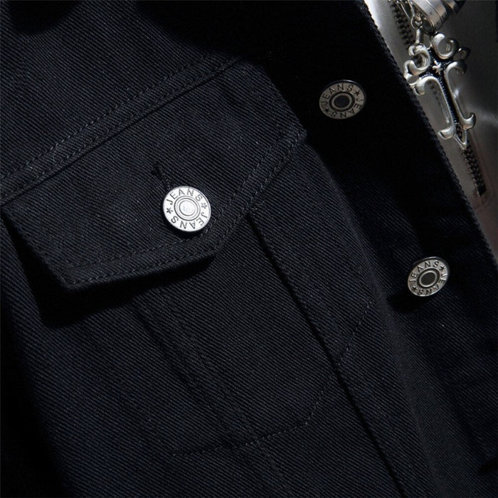 Casual Turn Down Collar Jean Jacket Coat