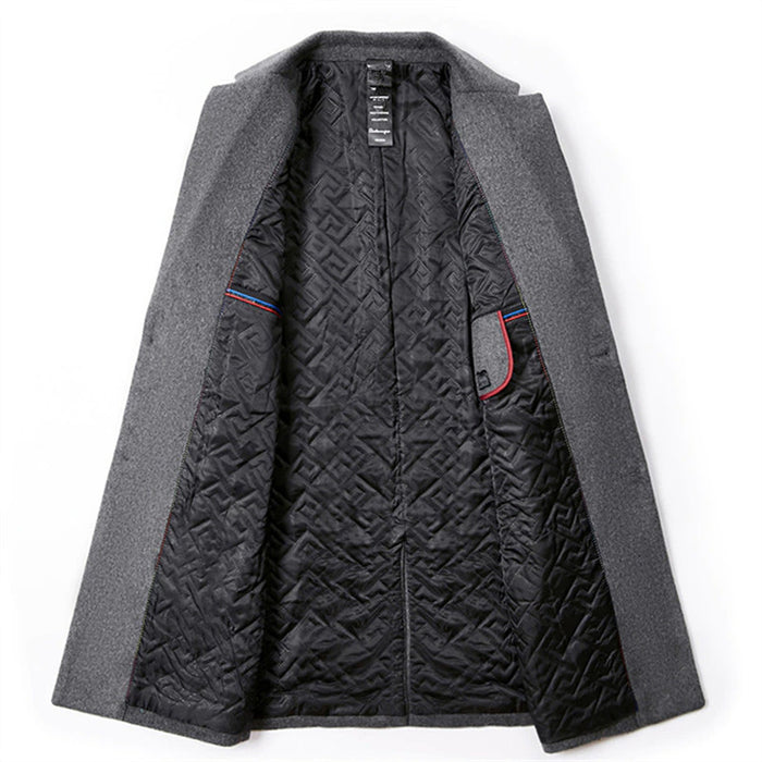 Casual Long Turn Down Collar Solid Trench Coat