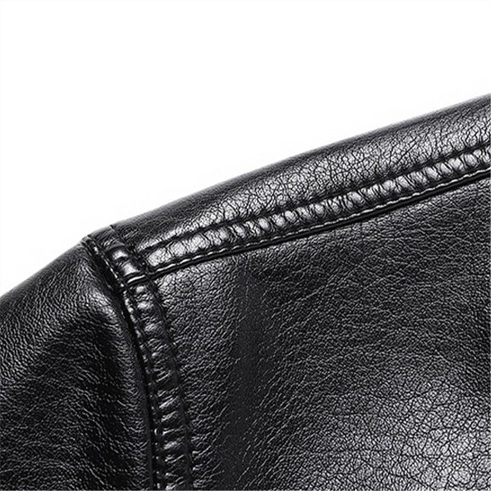 Winter Turn Down Collar Zipper Motorcycle Jacket