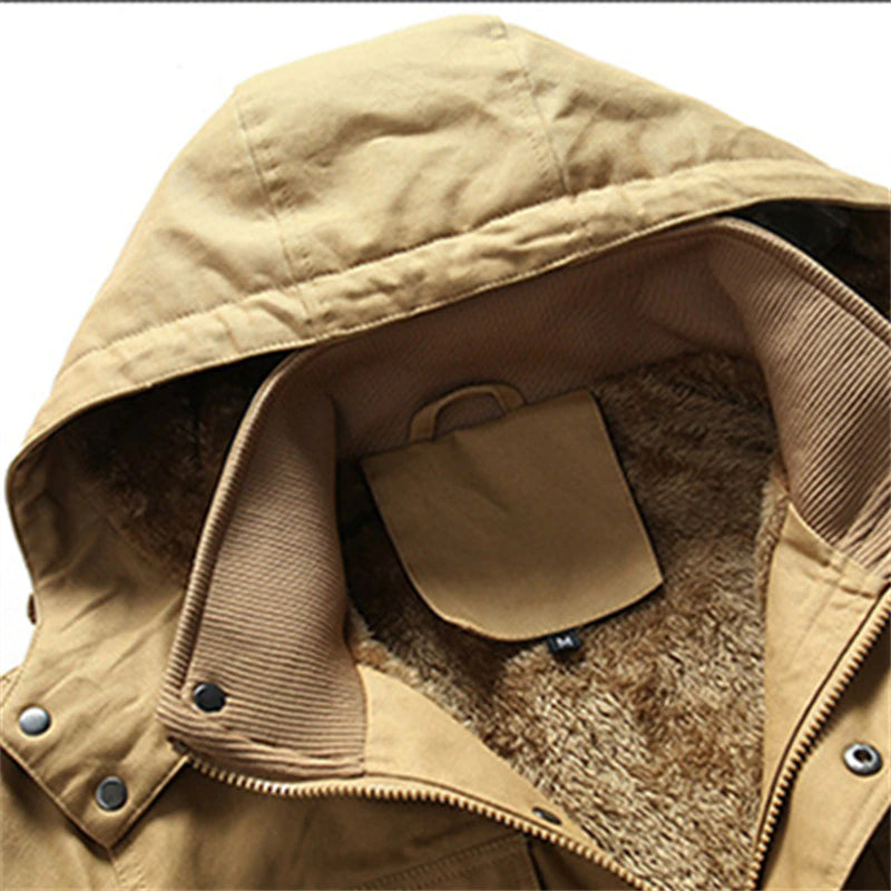 Winter Men's Hooded Trench Coat