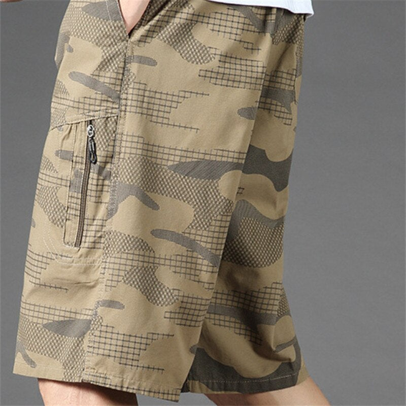 Men Multi Pockets Casual Cargo Shorts