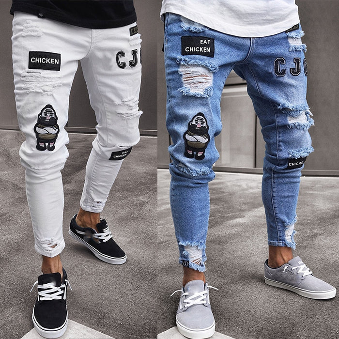 Straight Hip Hop Denim Jeans Pants