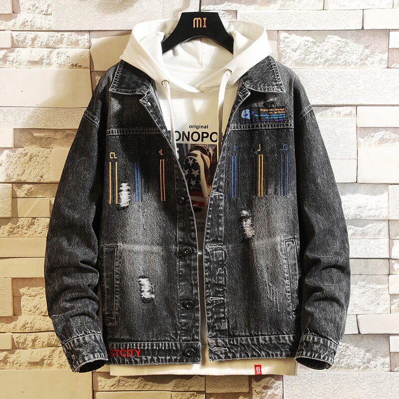 Turn Down Collar Hip Hop Streetwear Jackets