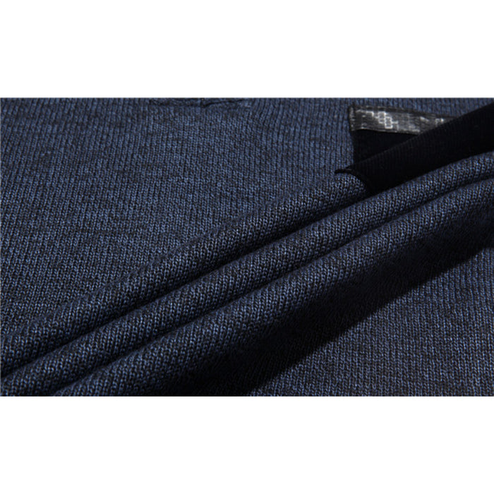 Men's Knitted Standing Collar Pullover Sweater