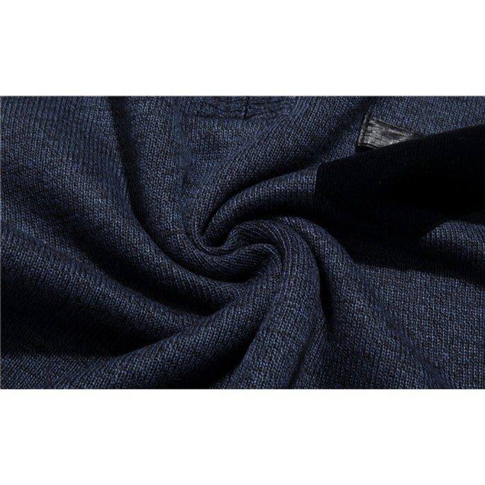Men's Knitted Standing Collar Pullover Sweater