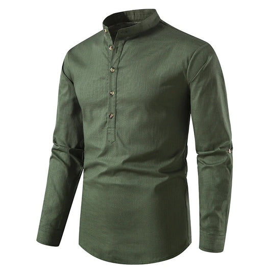 Men Causal Cotton Linen Shirt