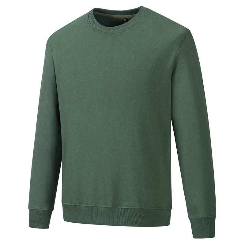 Spring Autumn Cotton O Neck Sweatshirts Men