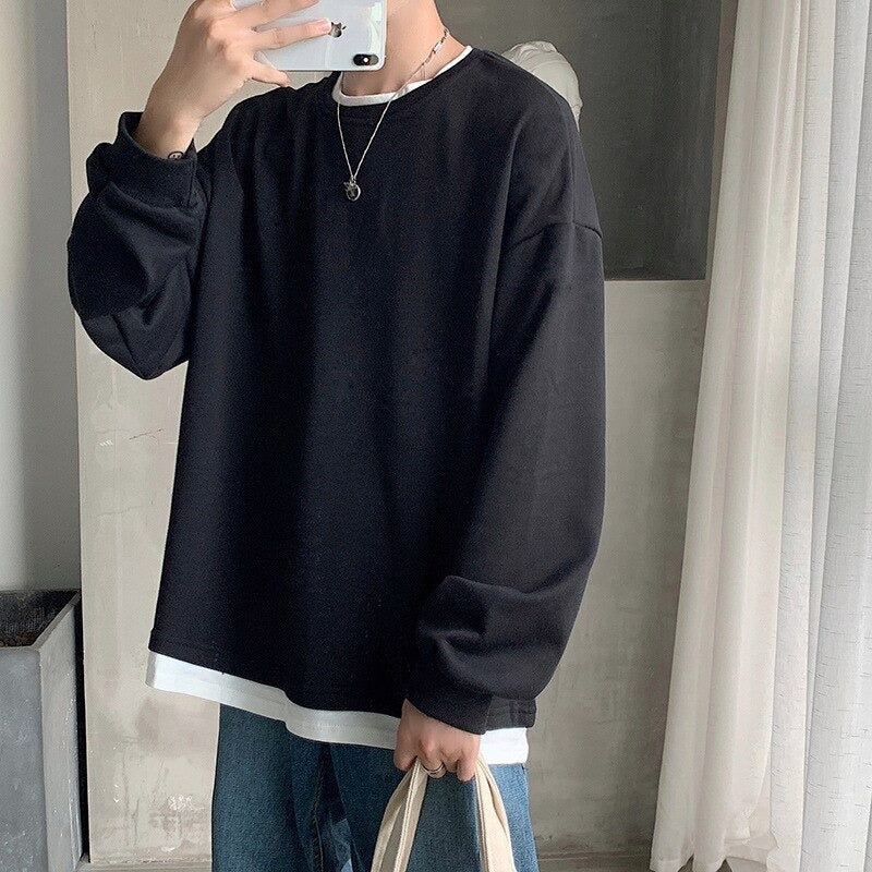 New Men Oversized Sweatshirts Pullover