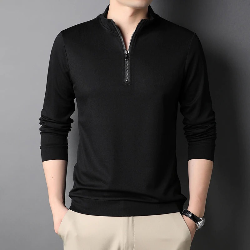 Half Zipper Solid Color Sweatshirts