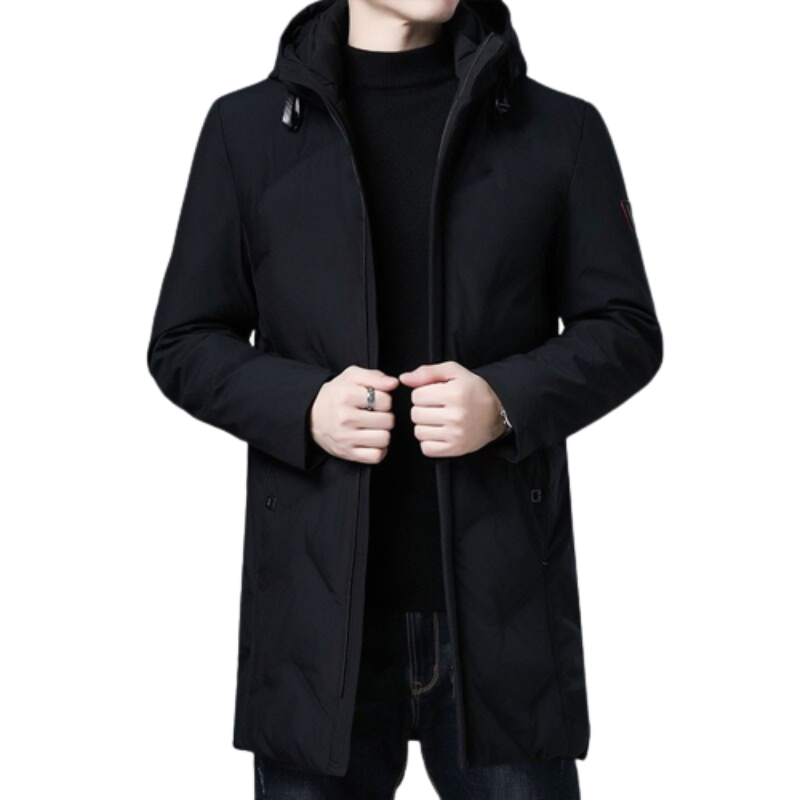 Men's Warm Long Hooded Jacket