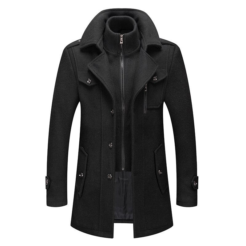 Men's Warm Casual Double Neck Coat