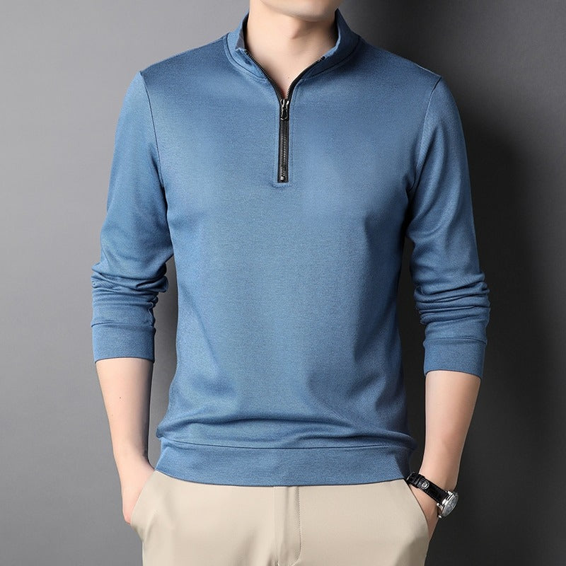 Half Zipper Solid Color Sweatshirts