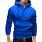 Oblique Zipper Solid Color Hoodies Men