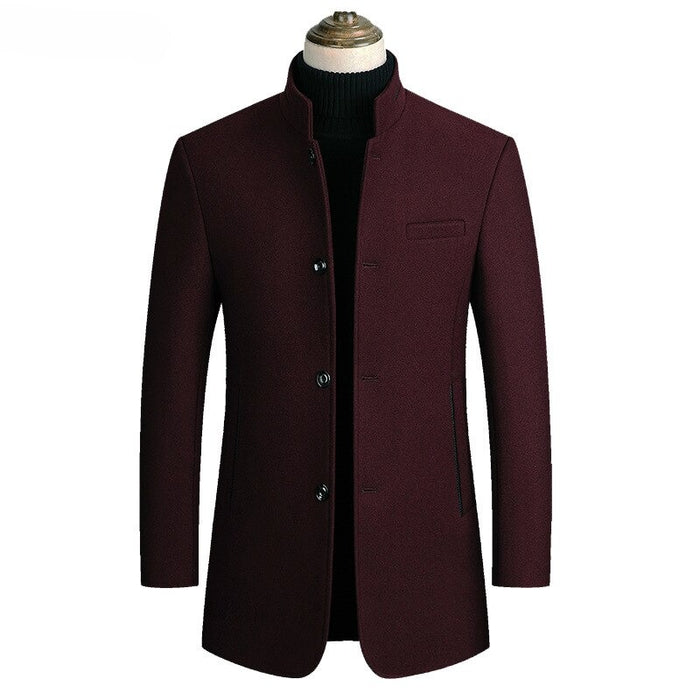 Men's Solid Winter Warm Thick Coat