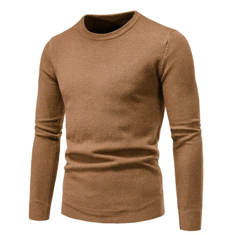 Men's Knitted Round Neck Warm Pullover