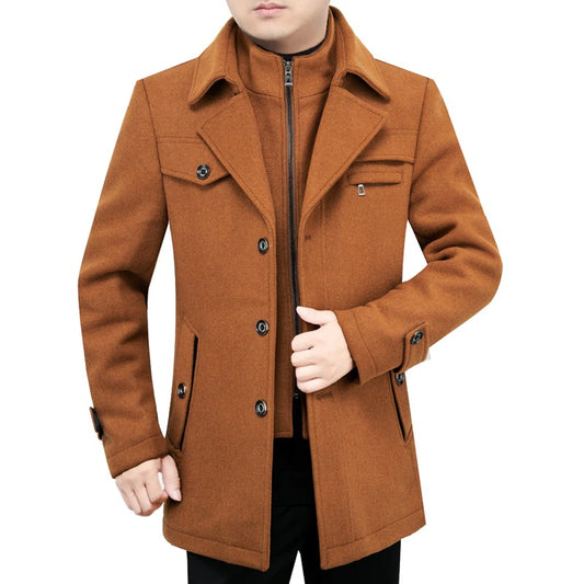 Men's Solid Winter Warm Comfortable Coat