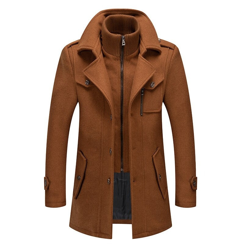 Men's Warm Casual Double Neck Coat