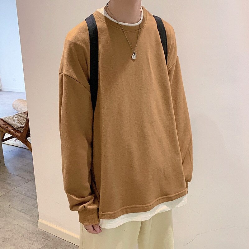 New Men Oversized Sweatshirts Pullover