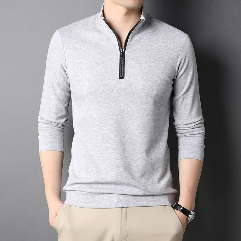 Half Zipper Solid Color Sweatshirts