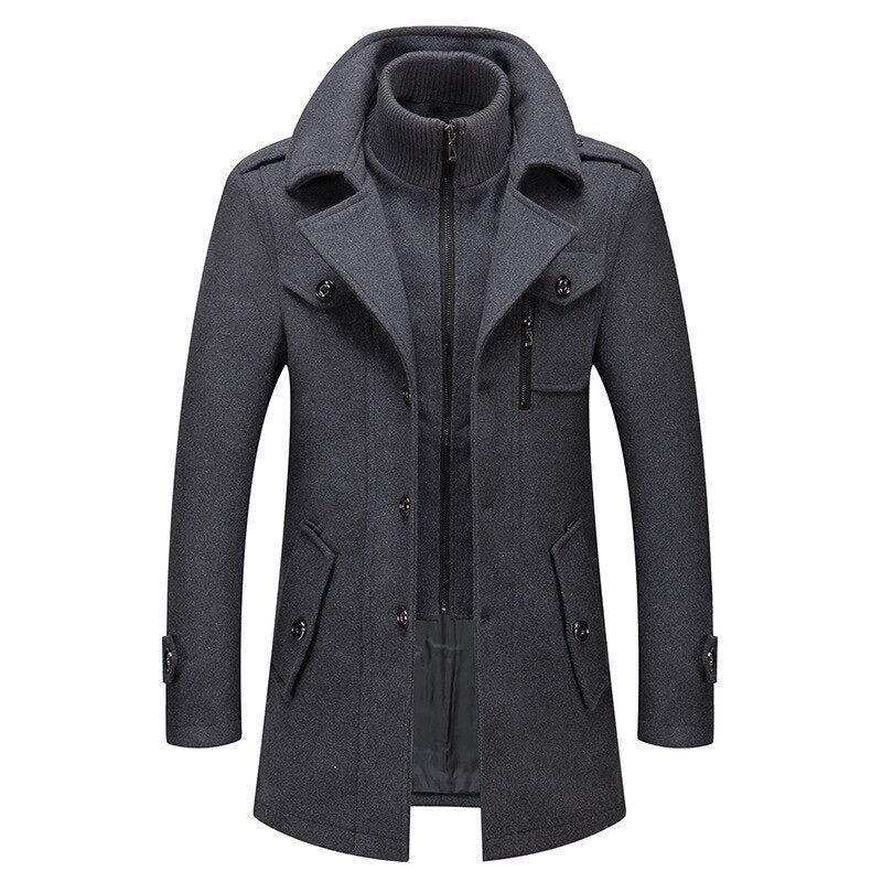 Men's Warm Casual Double Neck Coat