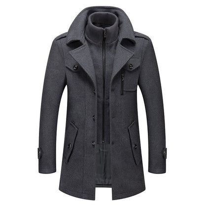 Men's Warm Casual Double Neck Coat